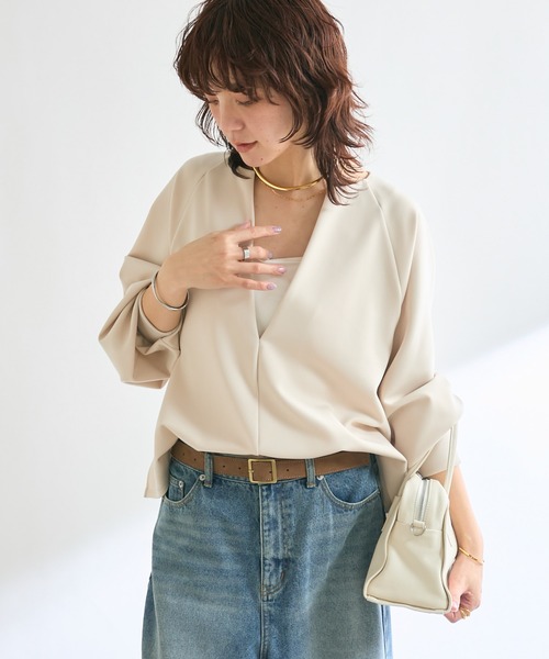 RIVE DROITE（リヴドロワ）の「【オンオフ着れる】キーネック