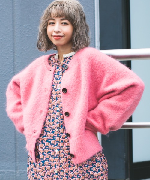 CREOLME（クレオルム）の「(CREOLME)モヘア混ニットカーデ