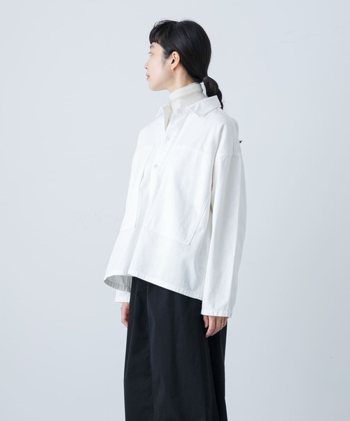 かぐれ（カグレ）の「デニムプルオーバーシャツ（シャツ/ブラウス