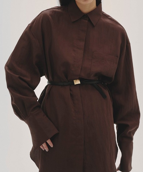 TODAYFUL/トゥデイフル】Sliky Pocket Shirts/シルキーポケットシャツ