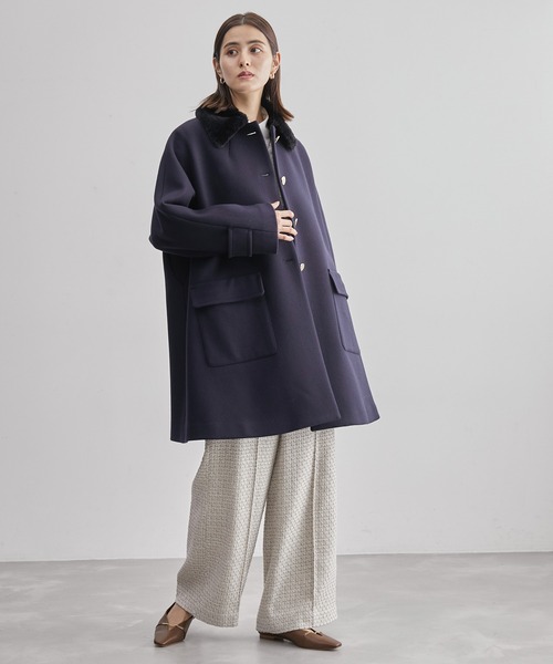 ROPE'（ロペ）の「【2way】ノーカラー/エコファー付け襟 メルトン A