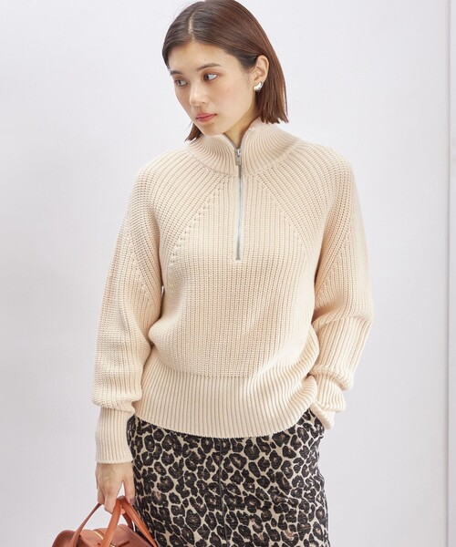 BATONER（バトナー）の「【SHIPS別注】BATONER:ハーフ ジップ ニット