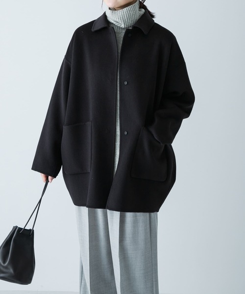 かぐれ（カグレ）の「ウールステンカラーショートコート（ステンカラー