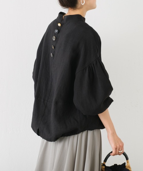 BEARDSLEY（ビアズリー）の「《ビアズリー》後ろボタン袖パフリネン