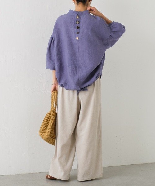 BEARDSLEY（ビアズリー）の「《ビアズリー》後ろボタン袖パフリネン