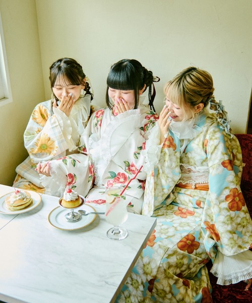 セール】【クティールとレトロ】2WAY 浴衣セット（浴衣）｜kutir