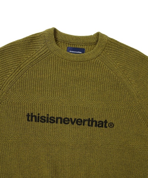 thisisneverthat® オリーブニットセーター thisisneverthat ファジー