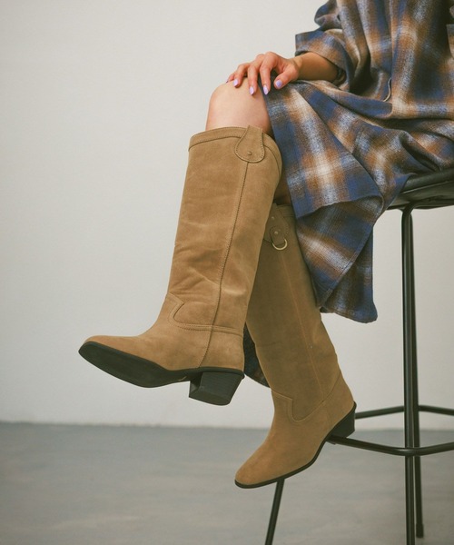 セール】ウエスタン風ロングブーツ（ブーツ）｜BAYFLOW（ベイフロー