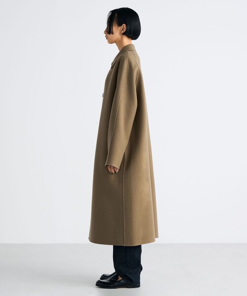 ウールカシミヤ ダブルフェイス ロングコート（ステンカラーコート