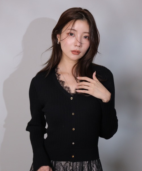 レーストリムドッキングワンピース（ワンピース）｜Apuweiser-riche