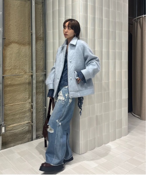 Ameri（アメリ）の「UND MOHAIR SHAGGY FLIGHT JACKET（その他アウター