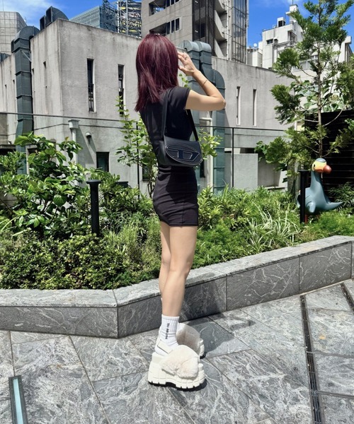 セール】【25AW新作】【R&E】クロスファーバックベルト厚底サンダル