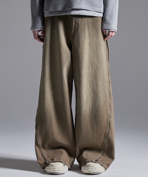 GRANCY】ZipDesign Buggy DenimPants / ジップデザイン バギーデニム