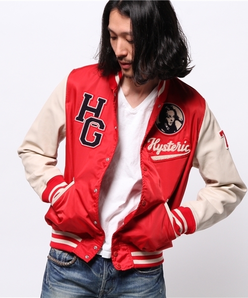 HYSTERIC GLAMOUR（ヒステリックグラマー）の「袖レザースタジャン