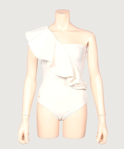 anuans（アニュアンス）の「ワンショルダーフリルスイムスイムウエア