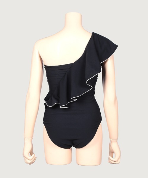 anuans（アニュアンス）の「ワンショルダーフリルスイムスイムウエア
