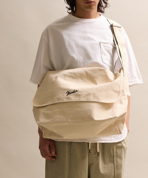 CANVAS 2WAY HANDLE FLAP SHOULDER BAG / LARGE / コットン キャンバス