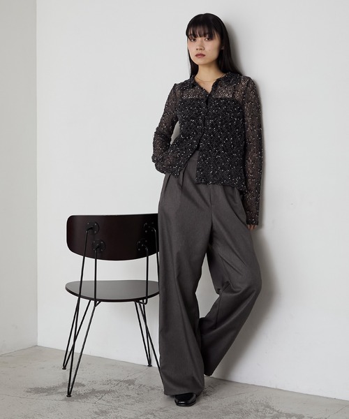 セール】【forksy.】【セットアップ対応】ダブルタックワイド