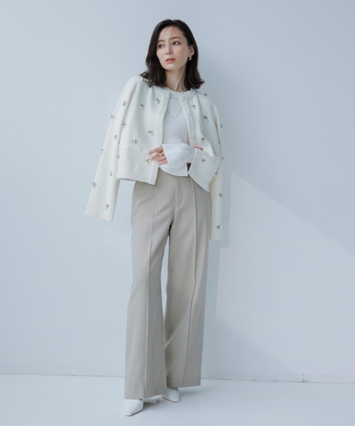 anuans（アニュアンス）の「ビジューニットジャケット（カーディガン