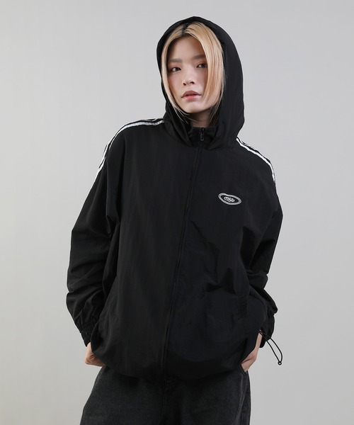 セール】ワンポイント刺繍ロゴ/配色ナイロンバルーントラック