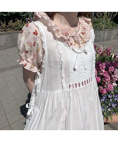 PINK HOUSE（ピンクハウス）の「ハートフリルタブリエ（その他トップス