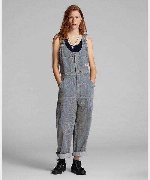 コモズ RRL ヒッコリー オーバーオール メンズ デニムオーバーオール