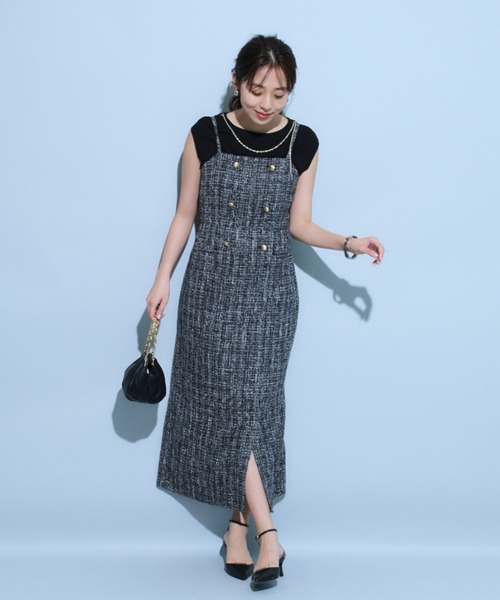 JUSGLITTY（ジャスグリッティー）の「テーラリングキャミワンピース