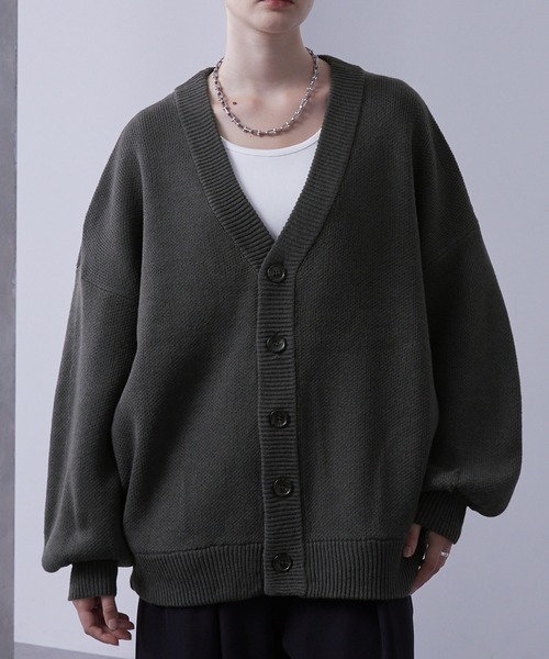 ボリュームスリーブオーバーニットカーディガン（カーディガン/ボレロ