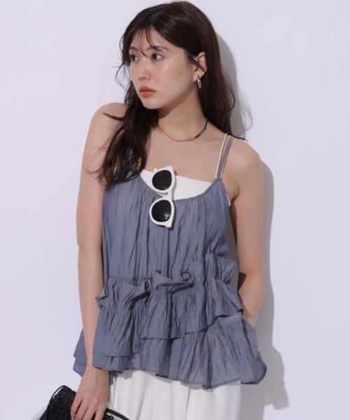 Mystrada（マイストラーダ）の「フリルティアードキャミ（シャツ