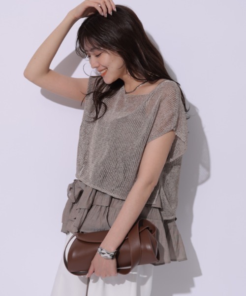 Mystrada（マイストラーダ）の「フリルティアードキャミ（シャツ