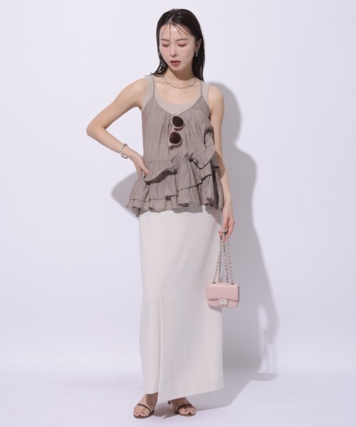 Mystrada（マイストラーダ）の「フリルティアードキャミ（シャツ