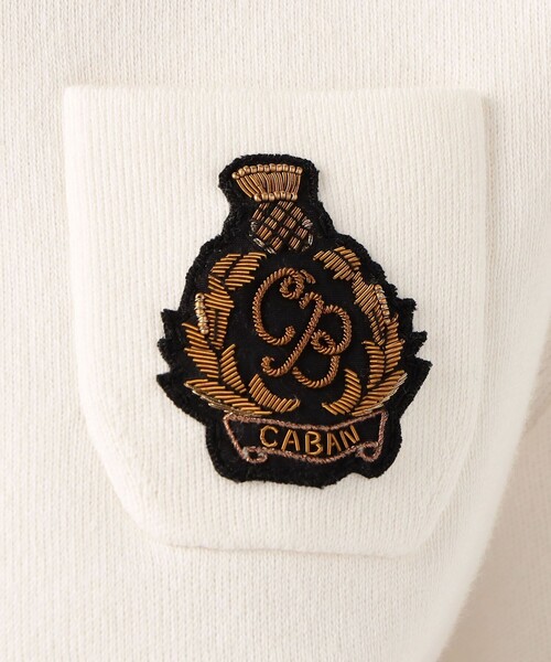 caban（キャバン）の「□コットンカシミヤ エンブレムクルーネック