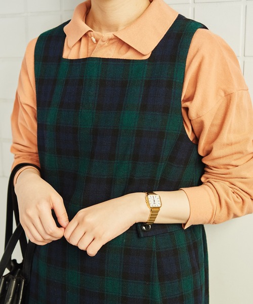 bulle de savon（ビュルデサボン）の「Recycle wool Twill ワンピース