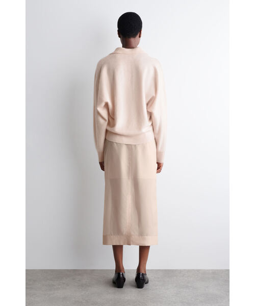 COS カシミアポロセーター ストーン ブラッシュドカシミヤポロセーター