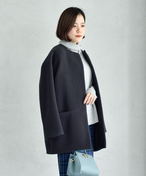 UNTITLED（アンタイトル）の「◇ノーカラーコクーンコート（ノーカラー