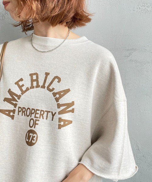 Americana/アメリカーナ] 別注 カレッジプリント カットオフ