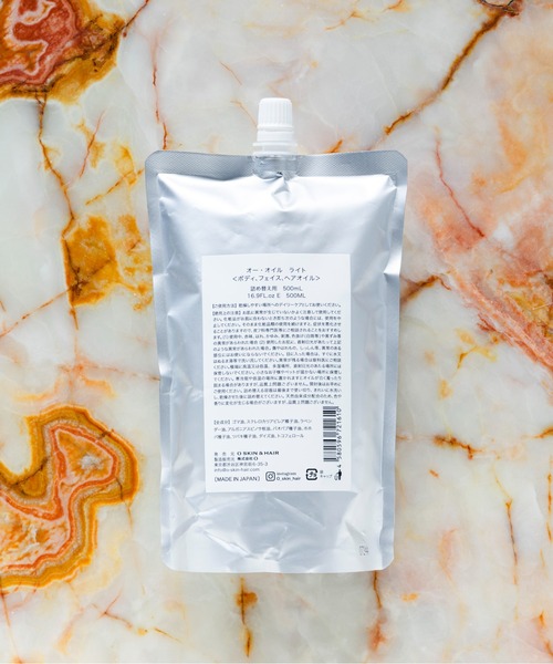 オー・オイルライト 500ml レフィル（ヘアオイル/ヘアミルク）｜O SKIN