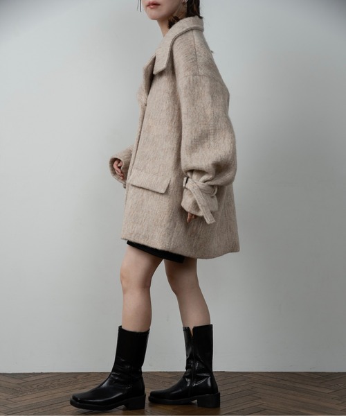 2way shaggy midi coat【Amiur × minami】 / 2wayシャギーミディコート