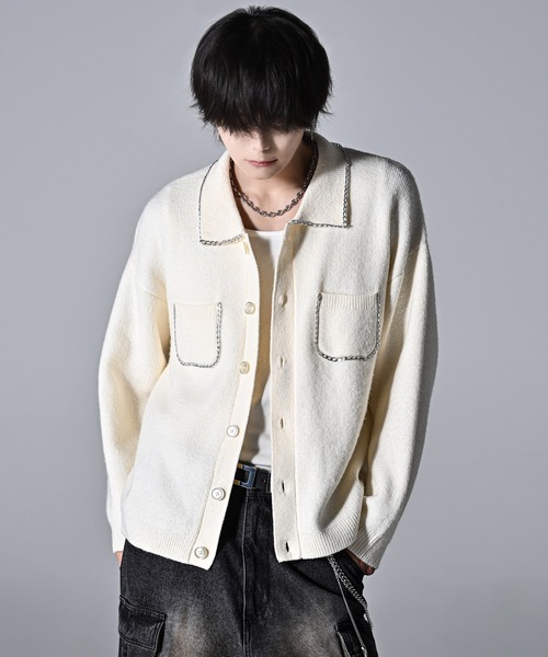 fuwamochi chain Knit cardigan jk/ふわもちチェーンニット
