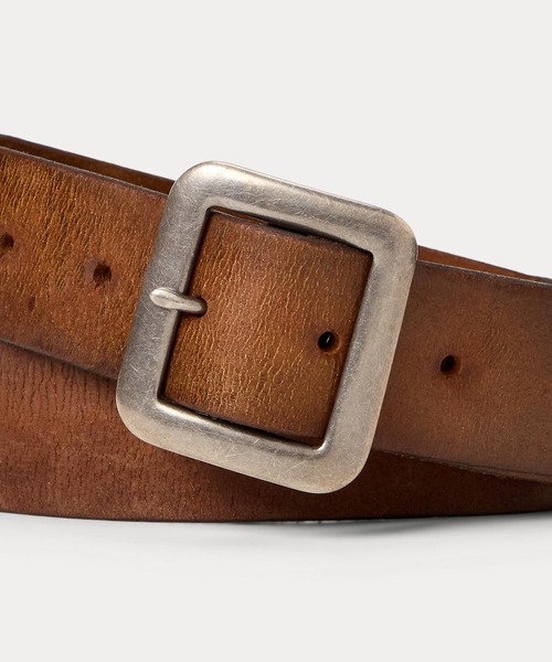 ハンドバーニッシュド レザー ベルト（ベルト）｜RRL（ダブル アール