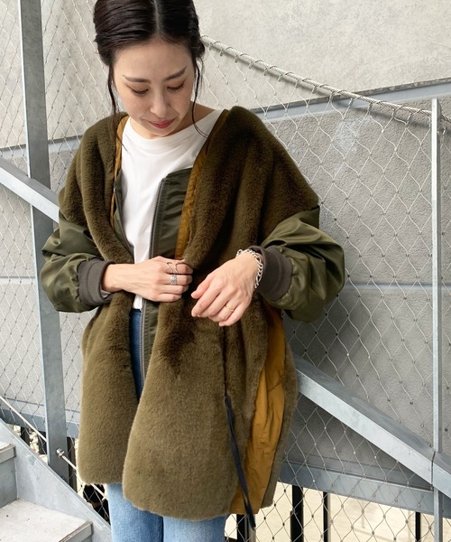 etsinta（エシンタ）の「【etsinta/エシンタ】ファー切替ジャケット