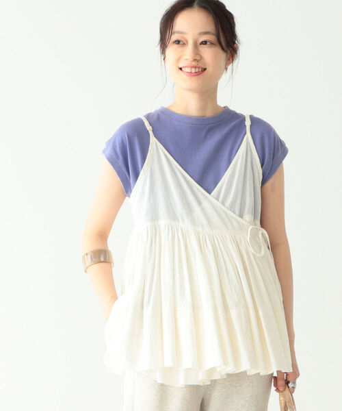 BEAMS BOY ホワイトキャミソール レイヤード BEAMS BOY ホワイト