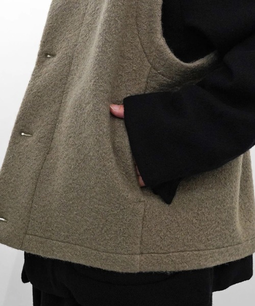 セール】【VOAAOV】WOOLLET Oversize V-Neck Vest（ベスト）｜VOAAOV