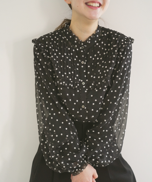 楊柳フリルピンタックブラウス（シャツ/ブラウス）｜IENA（イエナ）の