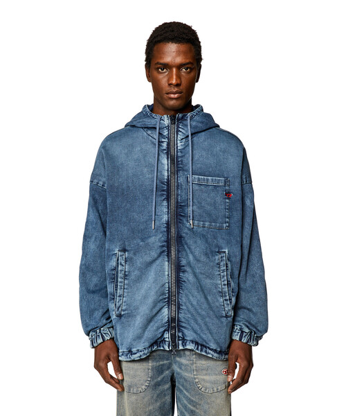 DIESEL（ディーゼル）の「メンズ デニムジャケット フーディー（デニム