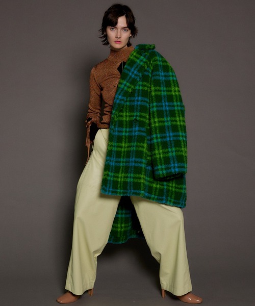 MAISON SPECIAL（メゾンスペシャル）の「Check Boa Over Coat/チェック