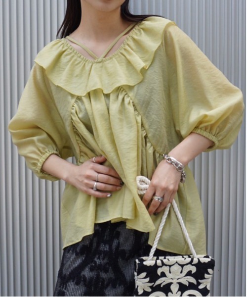 セール】＜ZOZOTOWN限定＞2WAY PEPLUM FRILL BLOUSE（シャツ/ブラウス