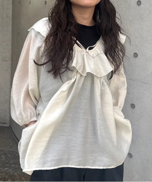 セール】＜ZOZOTOWN限定＞2WAY PEPLUM FRILL BLOUSE（シャツ/ブラウス