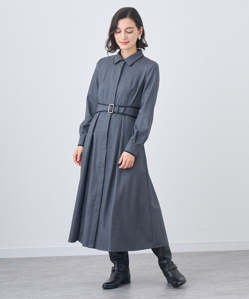 ANAYI（アナイ）の「ウールフラノタックシャツ ワンピース（ワンピース