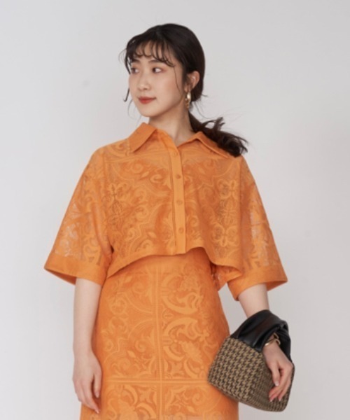 LILY BROWN（リリーブラウン）の「パネルレースブラウス（シャツ